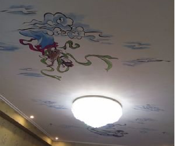 和县如何快速绘制天花板上的手绘墙？